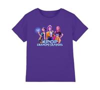 Kpop Demon Hunters - Huntrix Kpop Group Kids T Shirt, Purple, 5-6