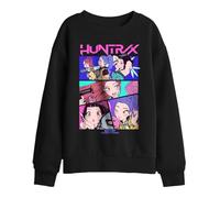 Kpop Demon Hunters Huntrix Neon Comic Anime Kids Sweatshirt, Black, 9-11