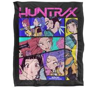 Kpop Demon Hunters Huntrix Neon Comic Silky Touch Super Soft Throw Blanket 152 X 127 Cm