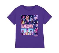 Kpop Demon Hunters Huntrix Takedown Panels Kids T Shirt, Purple, 12-13Y