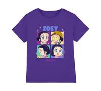 Kpop Demon Hunters - Huntrix Zoey Chibi Boes Kids T Shirt, Purple, 9-11