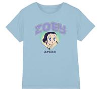 Kpop Demon Hunters - Huntrix Zoey Collegic Kids T Shirt, Light Blue, 3-4