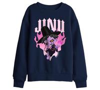 Kpop Demon Hunters - Jinu Demon Heart Flames Kids Sweatshirt, Navy, 5-6