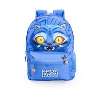 KPop Demon Hunters K-Pop Demon Hunters Derpy Tiger Blue Backpack | Kids School Bag with Front Zip Pocket | Padded Shoulder Straps & Chest Strap | K-Pop Demon Hunters Merch
