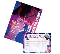 Kpop Demon Hunters Party Invites K-pop Invitations & Envelopes 12 PCS (WRITE ON) New,with 12 PCS Seal Stickers Girls Childrens for Demon Theme Party Supplies (Style2)