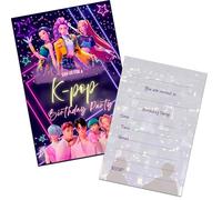 Kpop Demon Hunters Party Invites K-pop Invitations & Envelopes (WRITE ON) New (40 with envelopes)