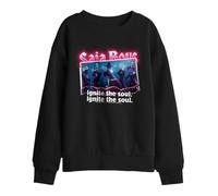 Kpop Demon Hunters Saja Boys Burning Photo Kids Sweatshirt, Black, 5-6Y