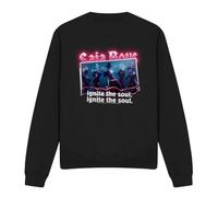 Kpop Demon Hunters Saja Boys Burning Photo Unisex Sweatshirt, Black, Medium