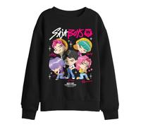 Kpop Demon Hunters - Saja Boys Chibi Poster Kids Sweatshirt, Black, 5-6