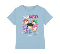 Kpop Demon Hunters - Saja Boys Chibi Poster Kids T Shirt, Light Blue, 7-8