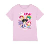 Kpop Demon Hunters - Saja Boys Chibi Poster Kids T Shirt, Light Pink, 7-8