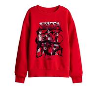 Kpop Demon Hunters Saja Boys Demon Group Kids Sweatshirt, Red, 9-11