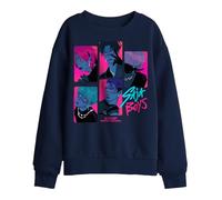 Kpop Demon Hunters Saja Boys Demons Kids Sweatshirt, Navy, 9-11