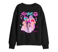 Kpop Demon Hunters Saja Boys Group Signatures Kids Sweatshirt, Black, 7-8