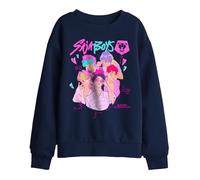Kpop Demon Hunters Saja Boys Group Signatures Kids Sweatshirt, Navy, 7-8