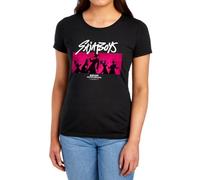 Kpop Demon Hunters Saja Boys Pink Demons Womens T Shirt, Black, L