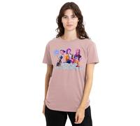 Kpop Demon Hunters Womens Huntrix Group Ladies T-Shirt, Powder Rose, M UK