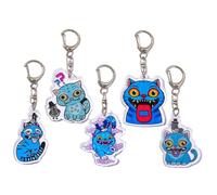 Kpop Demon Keychain Set, Cute Figure Printed Theme Merch Acrylic Pendant Accessories for Hunters Fans Gifts(5PCS)