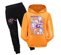Kpop Demons H-Hunters Tracksuit Set for Girls Vintage Y2K Pullover Huntrix Huntr/X Hip Hop Streetwear Fashion Long Sleeve Anime Printed Hooded Sweatshirt Two-Piece Set