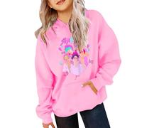 KPop Demons Hunters Hoodies for Girls Rumi Halloween Costume Fancy Dress Huntrix Huntr/X Hip Hop Streetwear Pullover Kids Cosplay Uniform Carnival Outfit (01-5-Pink, 6-7 years)