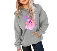 KPop Demons Hunters Hoodies for Girls Rumi Halloween Costume Fancy Dress Huntrix Huntr/X Hip Hop Streetwear Pullover Kids Cosplay Uniform Carnival Outfit (01-5-Grey, 7-9 years)