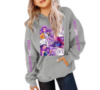 KPop Demons Hunters Hoodies for Girls Rumi Halloween Costume Fancy Dress Huntrix Huntr/X Hip Hop Streetwear Pullover Kids Cosplay Uniform Carnival Outfit (01-6-Grey, 6-7 years)
