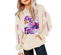 KPop Demons Hunters Hoodies for Girls Rumi Halloween Costume Fancy Dress Huntrix Huntr/X Hip Hop Streetwear Pullover Kids Cosplay Uniform Carnival Outfit (01-6-Beige, 6-7 years)