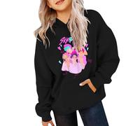 KPop Demons Hunters Hoodies for Girls Rumi Halloween Costume Fancy Dress Huntrix Huntr/X Hip Hop Streetwear Pullover Kids Cosplay Uniform Carnival Outfit (01-5-Black, 7-9 years)