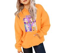 KPop Demons Hunters Hoodies for Girls Rumi Halloween Costume Fancy Dress Huntrix Huntr/X Hip Hop Streetwear Pullover Kids Cosplay Uniform Carnival Outfit (01-4-Orange, 7-9 years)