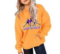 KPop Demons Hunters Hoodies for Girls Rumi Halloween Costume Fancy Dress Huntrix Huntr/X Hip Hop Streetwear Pullover Kids Cosplay Uniform Carnival Outfit (01-3-Orange, 6-7 years)