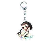 Kpop Demons Hunters Keychain, Acrylic Anime Game Ornament Pendant, Bag Charm Collectibles Gift Keychain, Huntrix Huntr/X Merch Cute Derpy Tiger Acrylic Pendant Keychai n for Fans