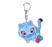 Kpop Demons Hunters Keychain, Acrylic Anime Game Ornament Pendant, Bag Charm Collectibles Gift Keychain, Huntrix Huntr/X Merch Cute Derpy Tiger Acrylic Pendant Keychai n for Fans
