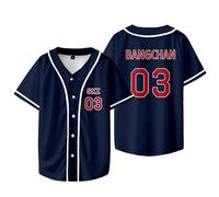 Kpop Felix Baseball Jersey Bangchan Chaotic Han in Hyunjin Lee Know Changbin Seungmin Dominate World Tour Merch