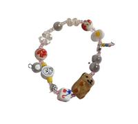 Kpop Harajuku Cute Ceramic Animal Geometry Beaded Bracelet For Girl Goth 2000s Vintage 90s Aesthetic Accessories Gift