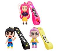 Kpop Hunters Keychain, 3pcs set, Kpop Demon, Huntrix, Waterproof, Anime Keychain, Gift for Girls, Korean Pop, Anime Lovers, Collectors, for Bag, Backpack, Mobile Phones Accessory - Design May Vary