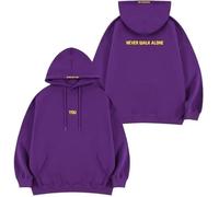 Kpop Jimin with You Hoodie Sweater Jimin Hoody You Never Walk Alone Pullover Sweatshirt, Purple, XL