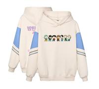 Kpop Jungkook Suga Jimin V Rap Jhope Jin Hoodie Sweatshirts Love Yourself Hoodies Sweater Merch Merchandise, 04 Beige, S