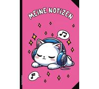 Kpop Katze Notizbuch: MEINE NOTIZEN mit K-Pop Kätzchen Motiv niedliches Geschenk für Korean Pop Music Fans praktisches Notizheft A5 liniert als K Pop Tagebuch und Schreibbuch mit süssem Katzenmotiv