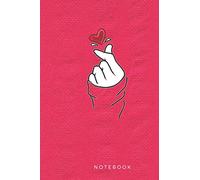 KPOP Lovin' Finger Heart Sign Oppa Notebook for Loyal ARMYs: Girly Cute Hearts College Ruled School and Personal Journal for Women