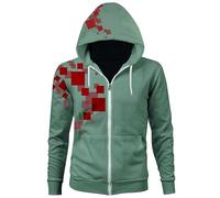 KPOP Nagito Komaeda Cosplay Jacket 3D Print Anime Sweater Hoodie for Women and Mens, Green, Medium