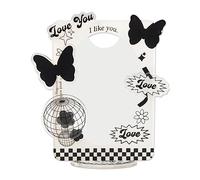 Kpop Photocard Holder Stand 3 Inch Acrylic Butterfly Picture Frame Kpop Card Display Stand Photo Card Decor Y2K Keychain Set K-Pop Gifts Teen Girl K-Pop Stuff Desk Accessories