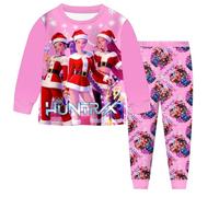 Kpop Pyjamas, Christmas Pyjamas Girls Anime Print K Pop Pjs Set 2 Pieces Long Sleeve K-pop Cartoon Graphic Pajamas Outfit Kpop Xmas Pjs Merch Clothes Long Sleeve Music Party Nighties Sleepwear