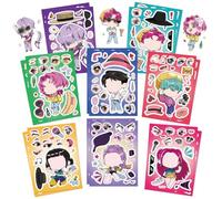 Kpop Stickers for Boys Girls- 16 Sheet Art Craft Make a Face DIY Hunter Stickers for Kids Make Your Own Personalized Sticker Birthday Party Supplies Favors Bag Gift Pinata Fillers Lucky Dip Prizes