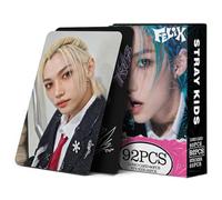 KPOPBP Stray Kids Photocards 92 PCS SKZ Rock Star Album Photo Cards KPOP Gift Lomo Cards Merch for SKZ Boys and Girls(FELIX)
