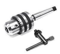 KPORE MT2 Morse Taper Drill Chuck, 5/8" Capacity - Fits Drill Press, Lathe & Mill, Holds Bits up to 16mm, JT33 Mount, Includes Key & Compatible with Industrial Machinery (MT2- JT33)