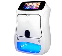 KPOUYYDS DIY Nail Painting Machine with UV Curing, Electric Mini 3D Nail Art Printer Machine 5-inch Touch Screen, 4800dpi Nail Printing, Ai Recognition Nail Shape and Size, 10s Printing Speed White
