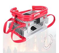 KPOUYYDS Portable Fire Ladder 4 Story Emergency Escape Ladder with Wide Steps V Center Support Collapsible Fire Escape Ladder for Roof Attic Balcony Windows And More 10M/32FT