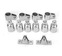 KPOYTWRDN 12 Pcs 3 - Bow Bimini Top Accessory Kit, Hinge Mount Jaw Slide Bimini Top Fitting, Marine Hardware with 316 Stainless Steel, Mirror Polished Surface for Salt Water Environment, Com