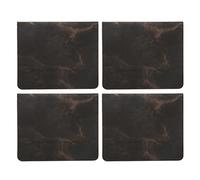 KPOYTWRDN 4pcs Vaccination Certificate Holder, PU Leather Vaccine Card Protector Cover with Marbling Design, Holds ID Credit Driver's License Passport, for Travel Office Gift Use (Black)