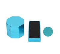 KPOYTWRDN Billiards Octagonal Chalk Case Set, Magnetic Billiard Cue Chalk Box Holder with Silent Fixed Clip, Aluminum Alloy Chalk Storage for Pool Players, Durable and Portable Billiard Acce (Blue)